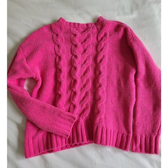 American Eagle Outfitters Pullover Sweater Womens Medium Pink Kint‎ Long Sleeve - Picture 5 of 6